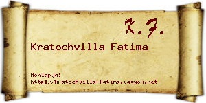 Kratochvilla Fatima névjegykártya